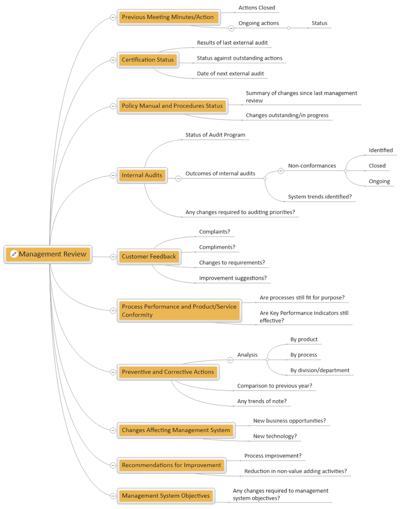 management review mind map