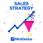 sales strategy showing a blue graph line