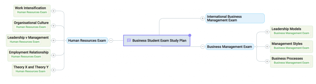 business exam mind map image