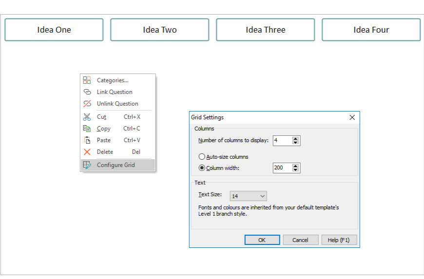 how to change the boxwidth on mindgenius