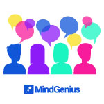 4 people and mindgenius logo