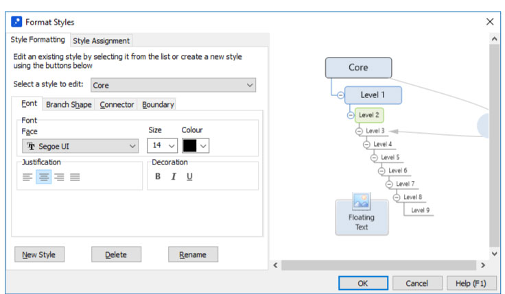 editing a custom branch style