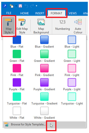 applying styles from a template to an existing map