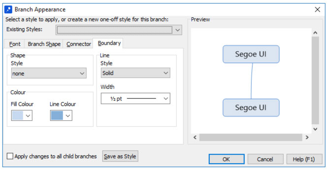 changing the boundary colour