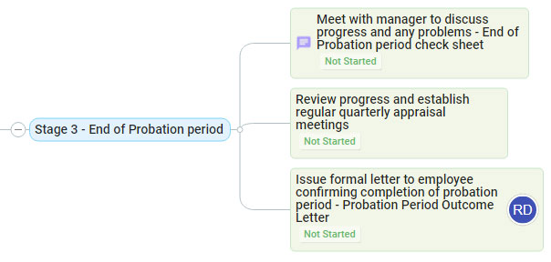 probation period mind map