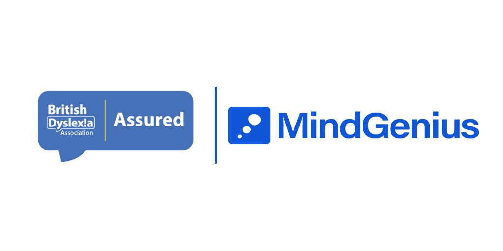 mindgenius and british dyslexia association logos side by side